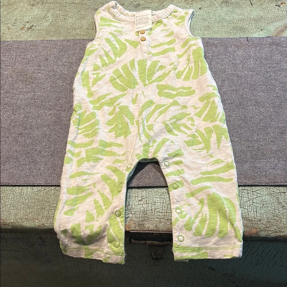 Gender Neutral 3-6 month one piece rompers - hedgehog shorts, Palm Long Pants
